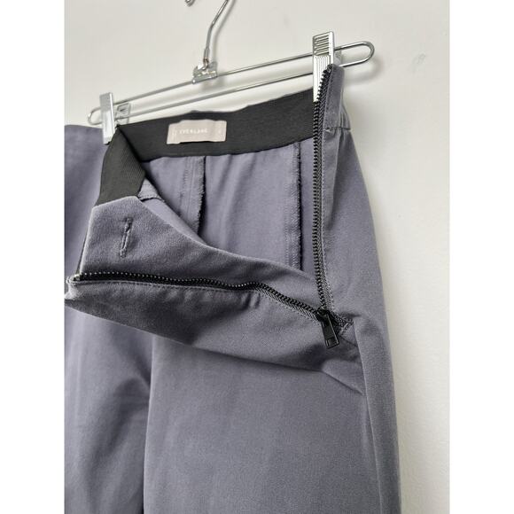 Everlane Size 6 The Side-Zip Stretch Gray Cotton Pant Cropped Length Women's - Picture 7 of 8